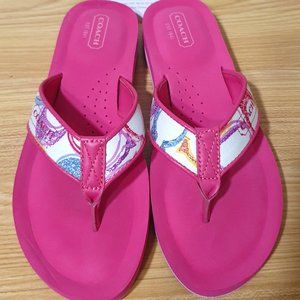 COACH JOLIE POPPY Flip flops 6.5